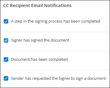 CC Recipient Email Notifications